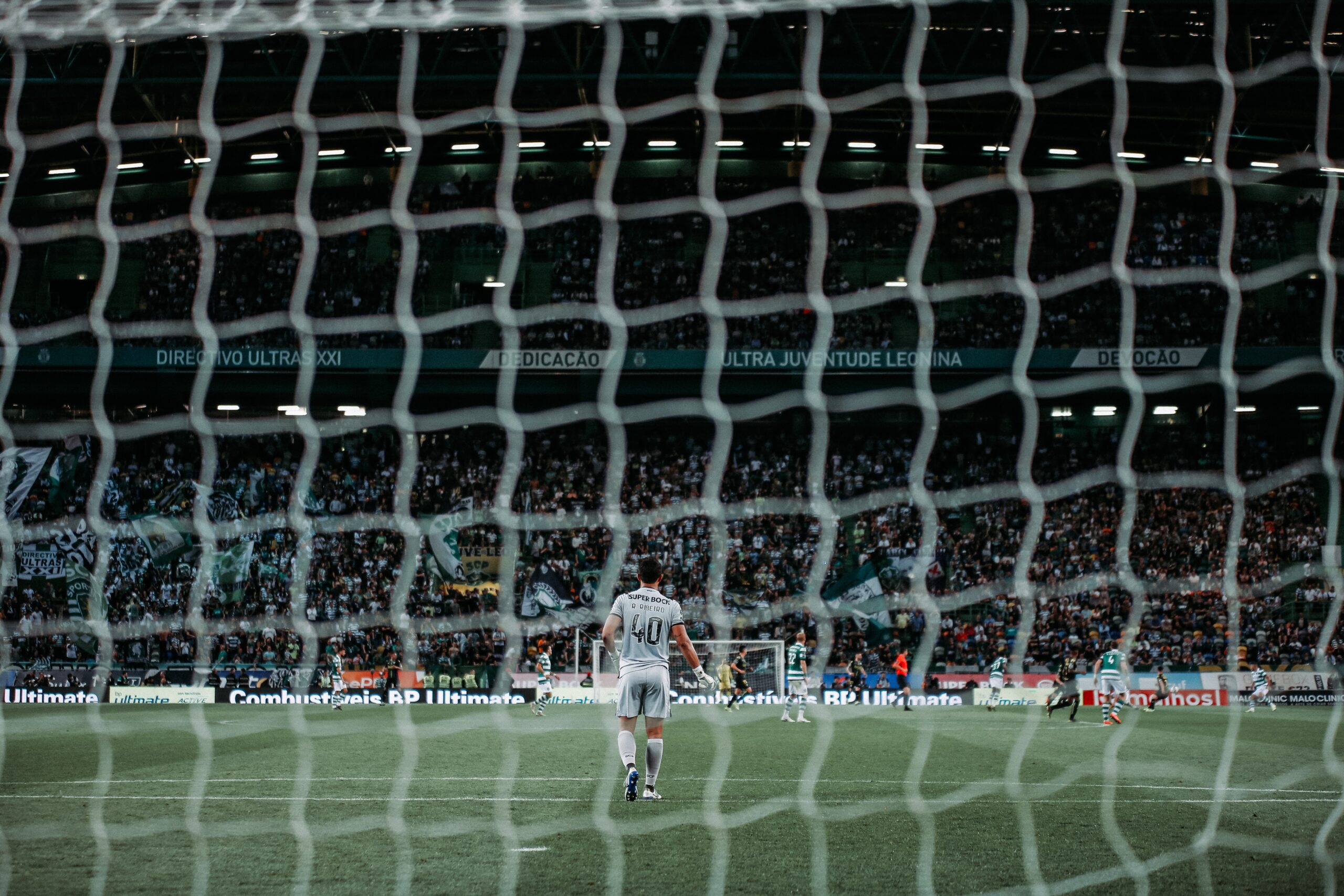 Goalkeeper in stadium