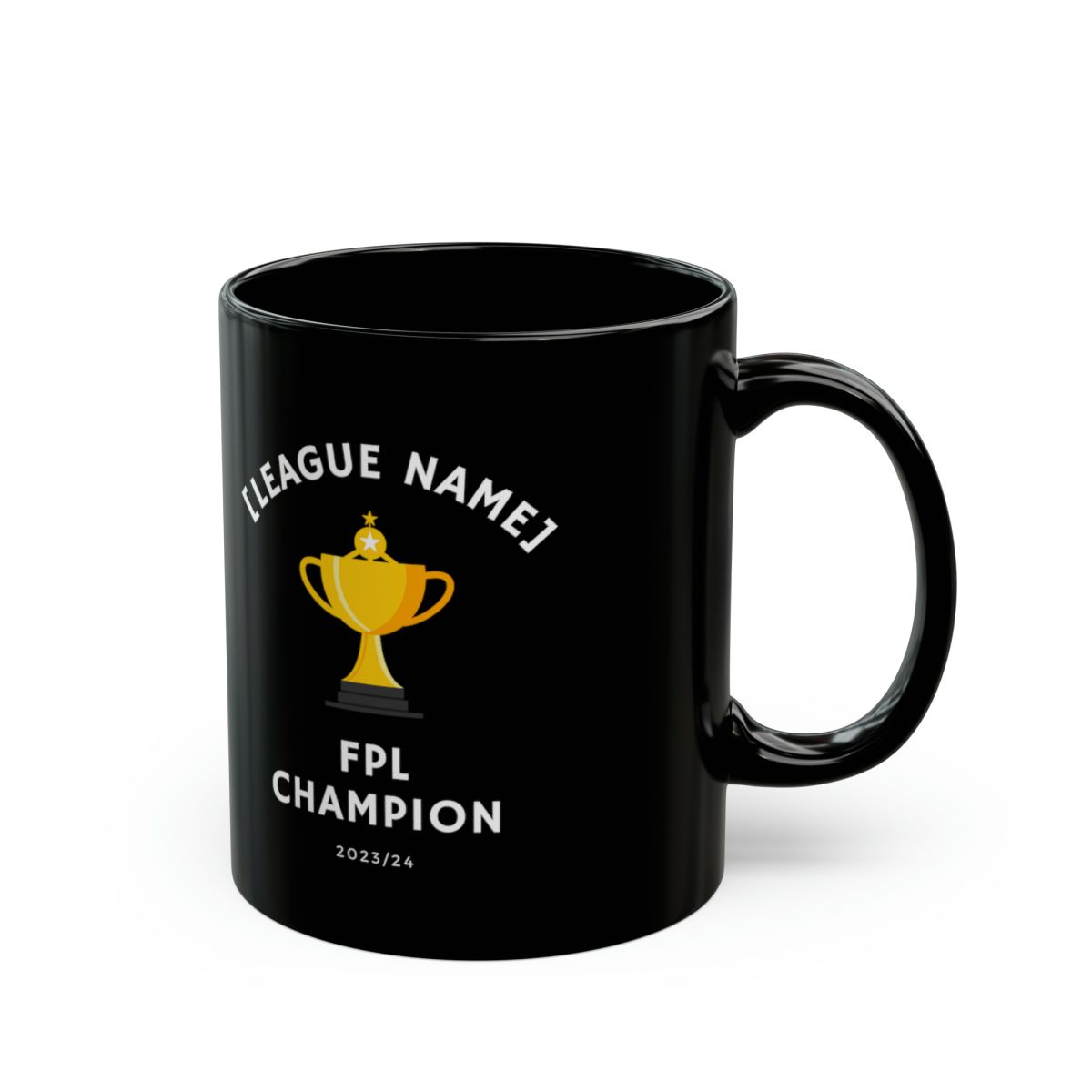 (Customisable) FPL League Champion Mug – Black